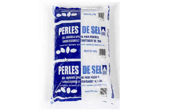 Sal refinada descalcificador Vacuum compactada, 25 kg