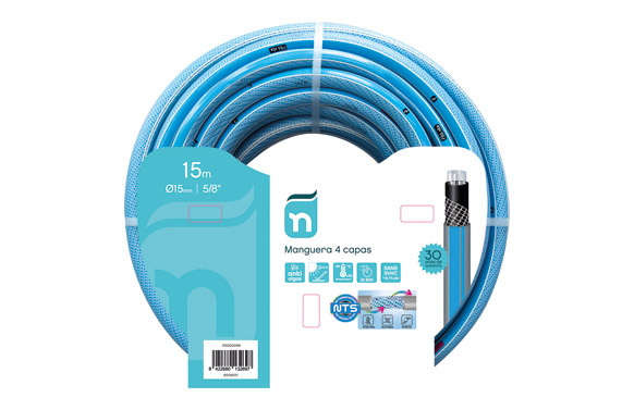 Manguera 4 capas antitorsión, Ø15 mm, 15 m