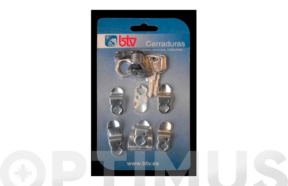 Kit cerradura para buzón BTV, cromo