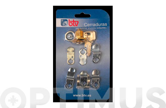 Kit cerradura para buzón BTV, dorado