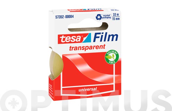 Cinta adhesiva transparent, 15 mm x 33 m