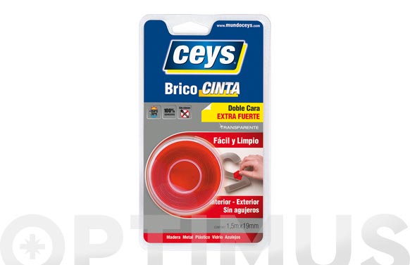 BRICO CINTA DOBLE CARA 1,5MX19MM 507619 - Hijos de CV Otero