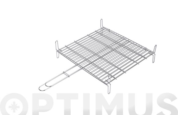 Graella doble, inox, 40 x 45 cm