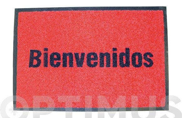 Catifa "Bienvenidos", vermella, 50 x 75 cm