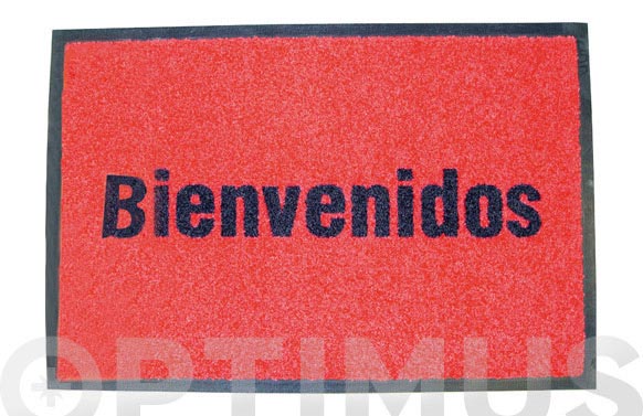 Alfombra "Bienvenidos", roja, 50 x 75 cm