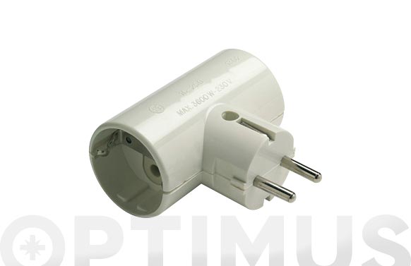 Adaptador, 16A, TT, 2 tomas