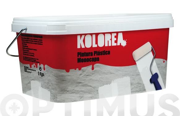 Pintura plàstica monocapa interior blanca, 5 kg