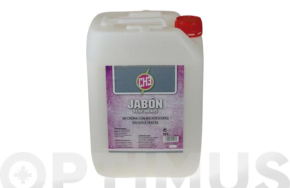 Jabón para manos crema con microesferas sin dosificador, 10 l