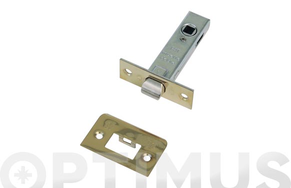 Picaporta tubular, llautonat, 45 mm