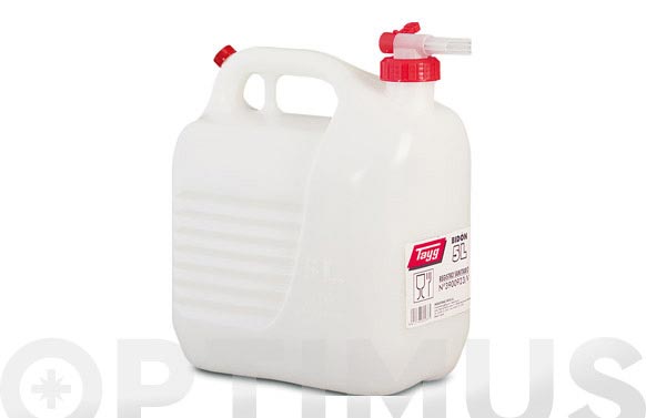 Bidón plástico alimentario, con grifo, 5 l