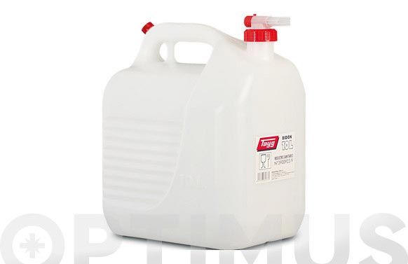 Bidon plástico alimentario con grifo, 10 L