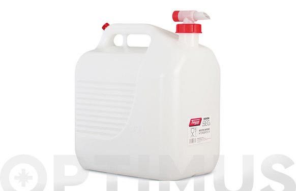 Bidón plástico alimentario, con grifo, 20 l