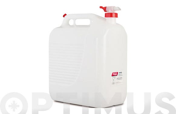 Bidón plástico alimentario, con grifo, 30 l