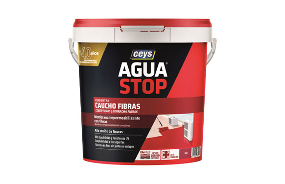 Menbrana antihumitat Aigua Stop Cautxú, vermell, 5 Kg