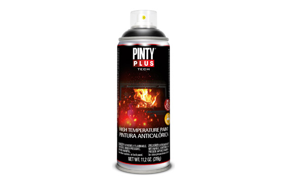 Pintura anticalórica, spray, negra, 520 cc