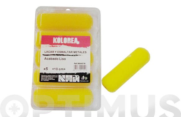 Recambio mini rodillo flocado 10 cm, 5 uds