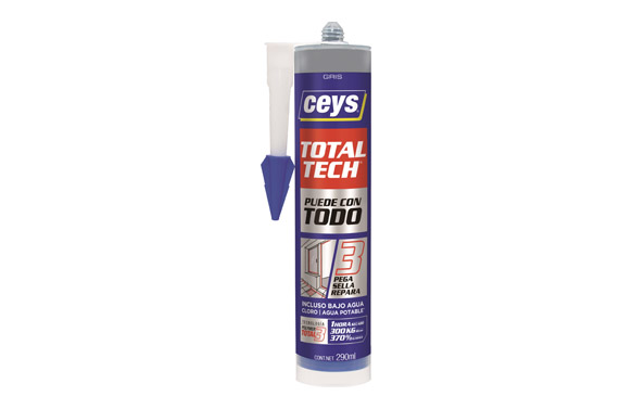 Massilla adhesiva Total Tech, gris, 290 ml