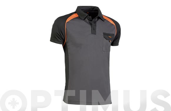 Polo Top Range, m/c, bolsillo, bicolor, Talla XS