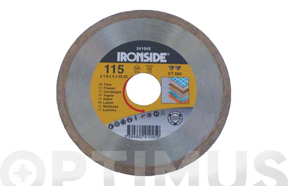 Disc diamant Pro, continu, CT 500, Ø115 x 1 x 5 x 22 mm