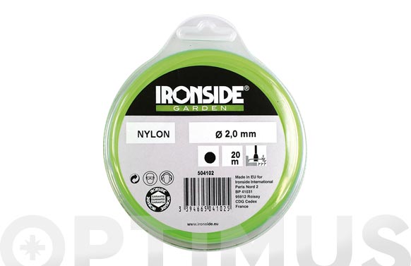 Hilo nylon redondo, Ø2,0 mm - 20 m