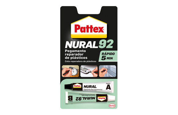 Adhesiu Nural 92, reparador plàstics, 22 ml.