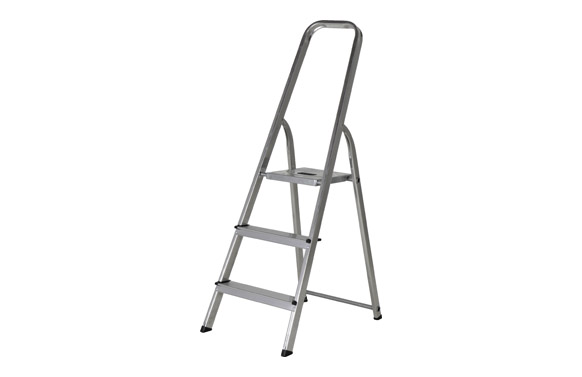 Escalera aluminio doméstica, 3 peldaños