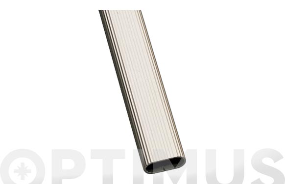 Tubo armario ovalado, aluminio plata, 30 x 15 x 1,4 mm - 2m