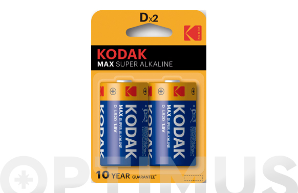 Pila alcalina Kodak MAX, D LR20, 2 u