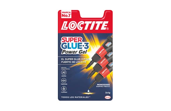 Adhesivo instantáneo, Super Glue-3 Power Gel, 3 x 1 g
