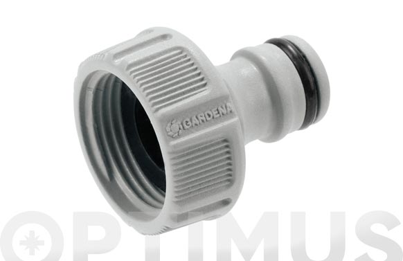 Adaptador mascle per aixeta 21 mm, rosca femella 26,5 mm