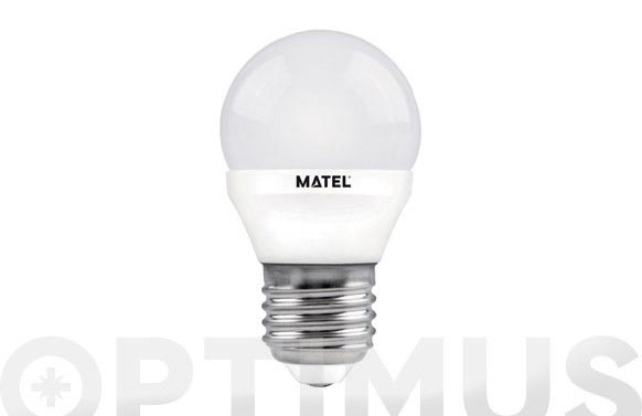 Bombeta led esfèrica, E27, 5w, llum càlida