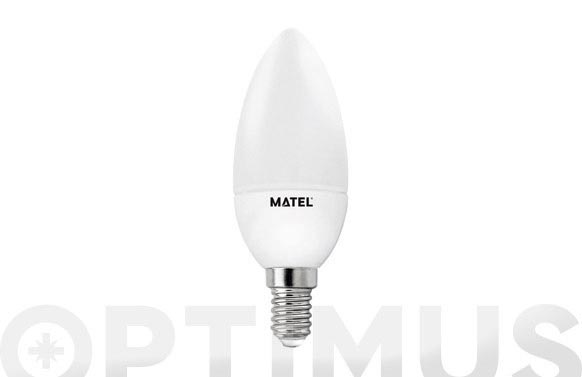 Bombilla led vela, E14, 5w, luz cálida