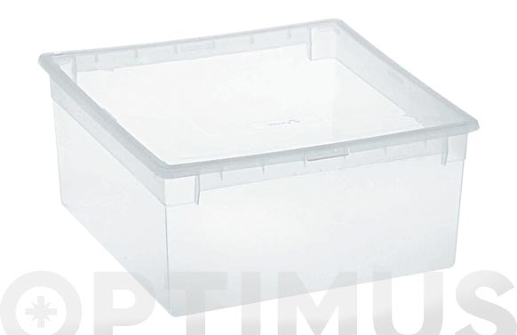 Caja multiusos apilable, transparente, 23 l