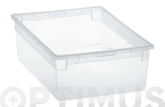 Caja multiusos apilable, transparente, 12 l