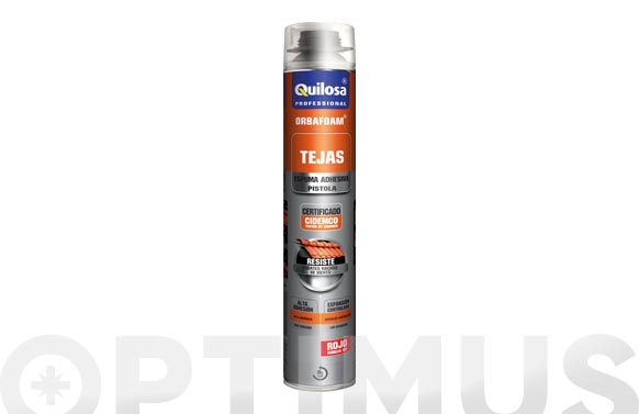 Escuma orbafoam adhesiu teula, pistola, roja, 750 ml