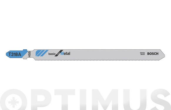 Fulla serra calar, Basic T 318A, metall, 3 u, 132 mm