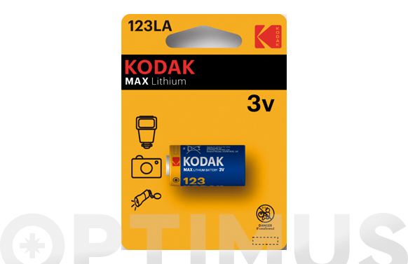 Pila alcalina Kodak MAX ULTRA, 123LA, 1 u