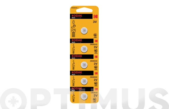 Pila botón MAX LITHIUM, CR 2025, 5 u