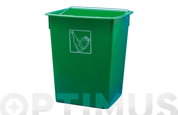 Contenedor reciclaje, verde, 26 l.
