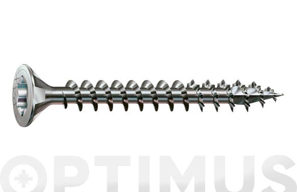 Tirafondo cabeza plana, TORX, inox A2, Ø3 x 25 mm