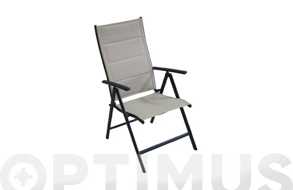 Sillón aluminio/textilene acolchado Practic,posiciones