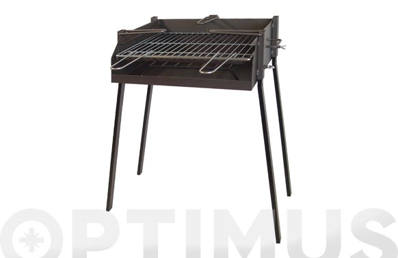 Barbacoa carbó, rectangular, suport paeller, 60 x 40 x 75 cm