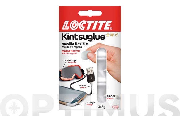 Masilla flexible Kintsuglue, blanca, 3 x 5 g