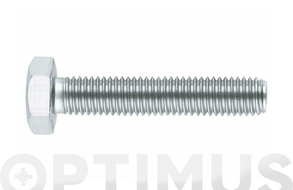 Tornillo cabeza hexagonal, DIN 933, zincado, M4 x 30 mm