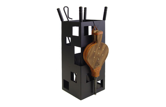 Juego chimenea, 5 piezas, cuadrado, alto 50 cm