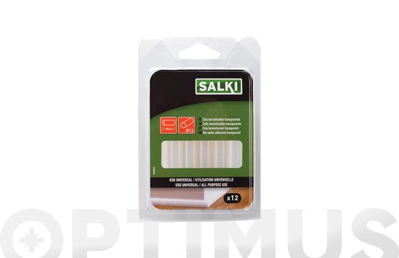 Adhesiu termofusible, transparent, 12 u, Ø11,5 - 195 mm