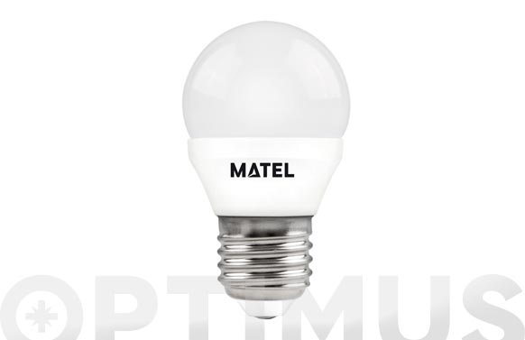 Bombilla led esférica, E27, 7w, luz cálida