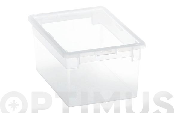 Caja multiusos apilable, transparente, 6 l