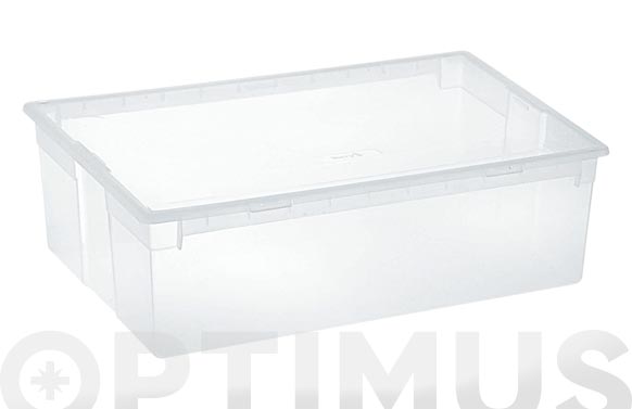 Caja multiusos apilable, transparente, 36 l