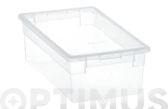 Caja multiusos apilable, transparente, 5 l